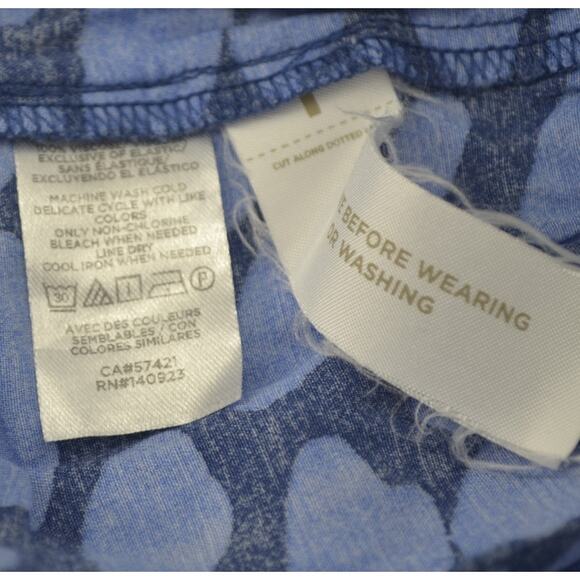 Loft Petite Women Blue Dress XSP Petites Cheetah Print Spot - Picture 4 of 13